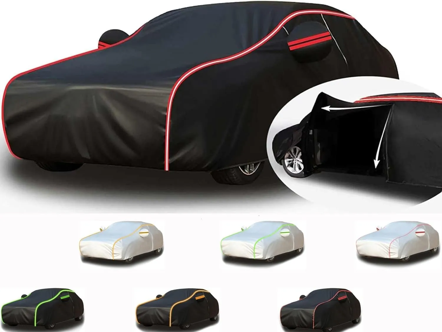 Car Cover Compatible with Peugeot HX1 6008 208 2017-2025 - 5-Layer All-Weather, Waterproof and Hailproof Defense(D,6008)