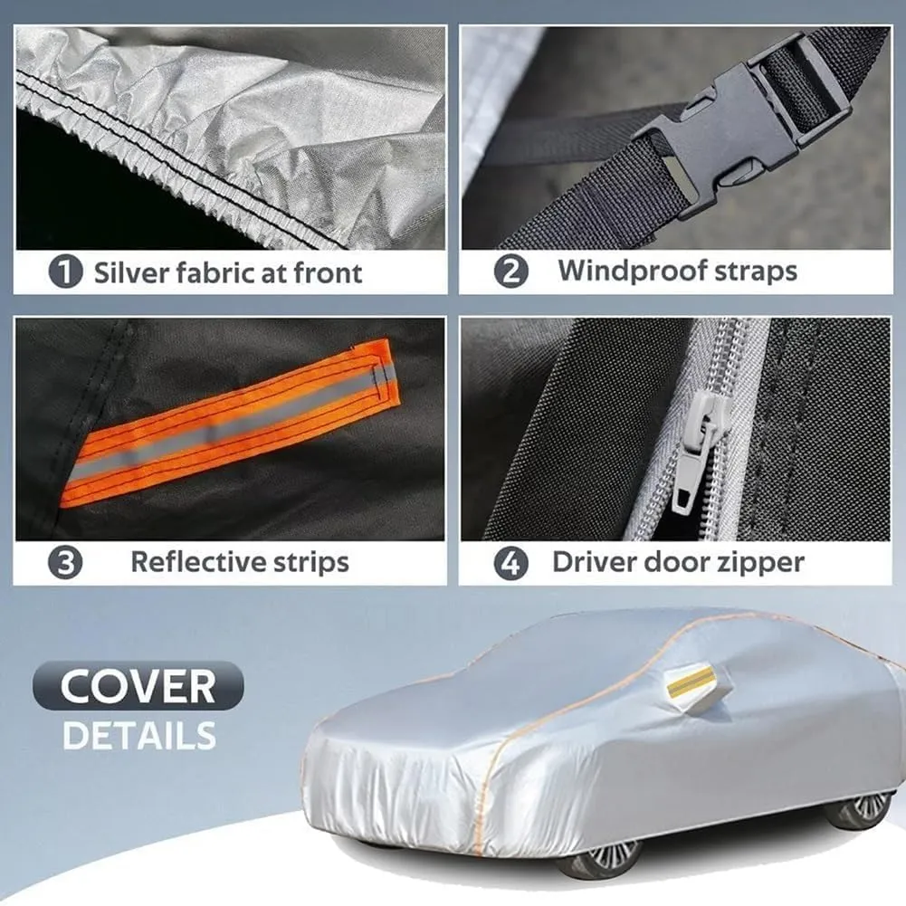 Car Cover for Daimler DB18 1948-1953, Windproof Full Cover Outdoor with Zipper Snow Rain Scratch Car Protective Cover Oxford Cloth Durable Garage for Summer Winter