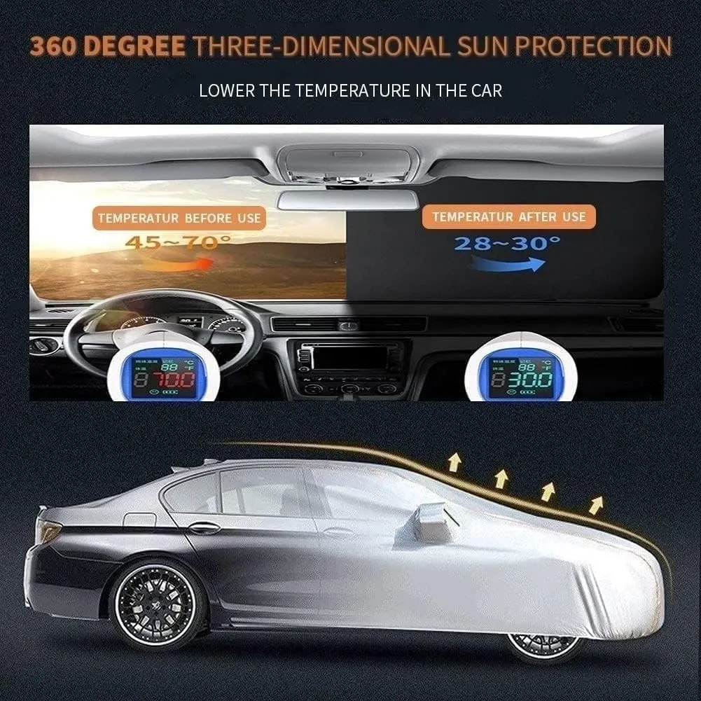 Car Cover for Daimler DB18 1948-1953, Windproof Full Cover Outdoor with Zipper Snow Rain Scratch Car Protective Cover Oxford Cloth Durable Garage for Summer Winter