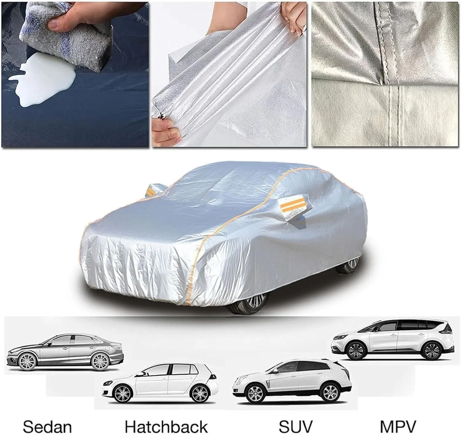 Car Cover for Daimler DB18 1948-1953, Windproof Full Cover Outdoor with Zipper Snow Rain Scratch Car Protective Cover Oxford Cloth Durable Garage for Summer Winter