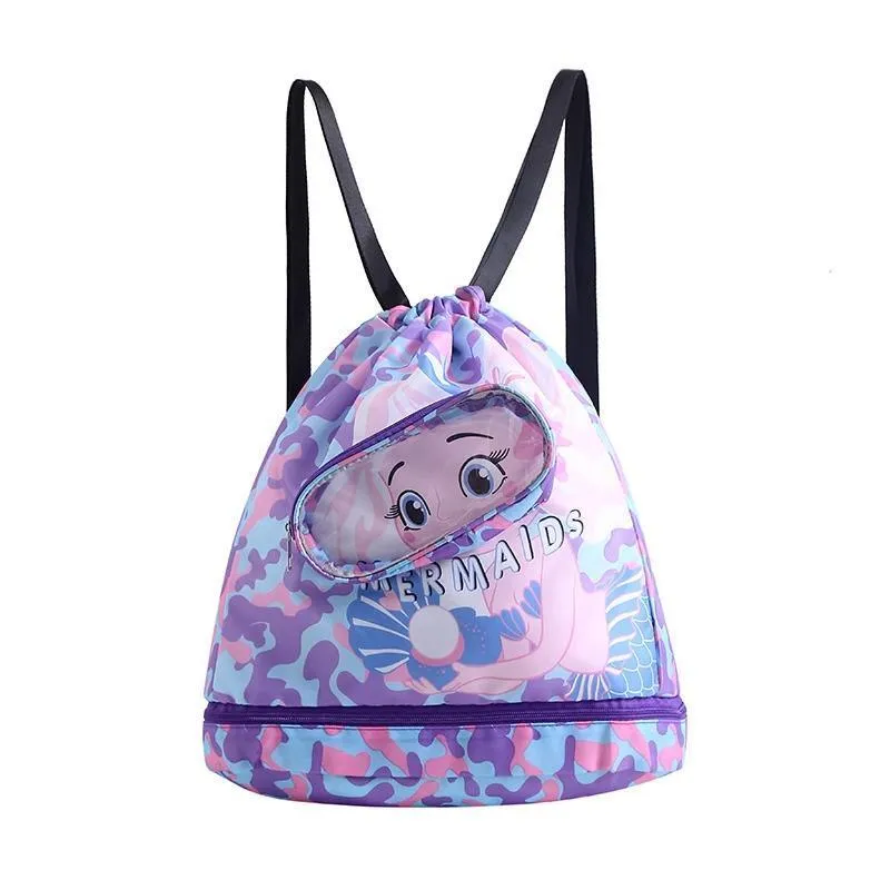 Children Waterproof Swim Backpack Durable Storage Bag Beach Pool Outdoor Travel