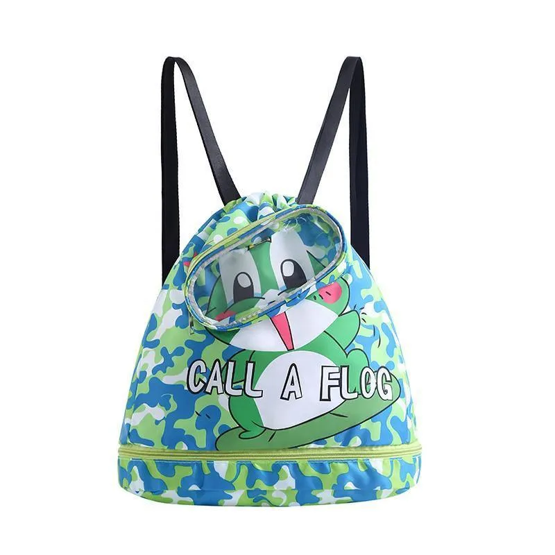 Children Waterproof Swim Backpack Durable Storage Bag Beach Pool Outdoor Travel