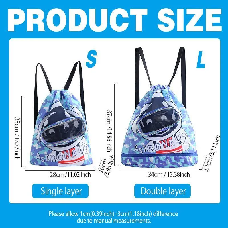 Children Waterproof Swim Backpack Durable Storage Bag Beach Pool Outdoor Travel