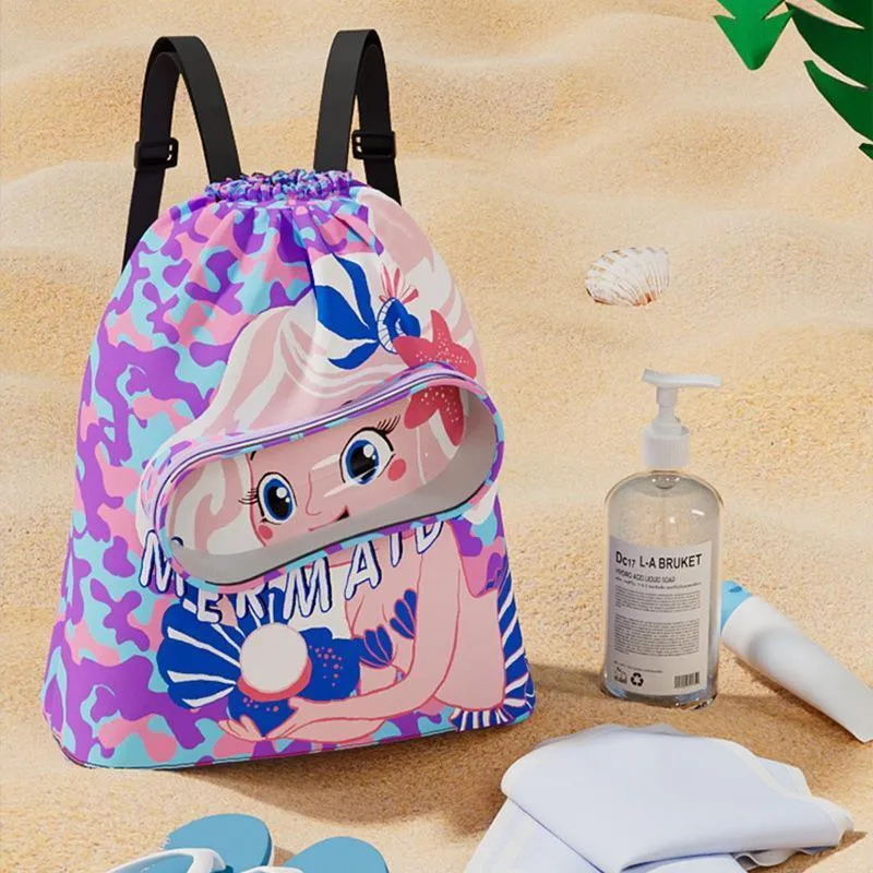 Children Waterproof Swim Backpack Durable Storage Bag Beach Pool Outdoor Travel