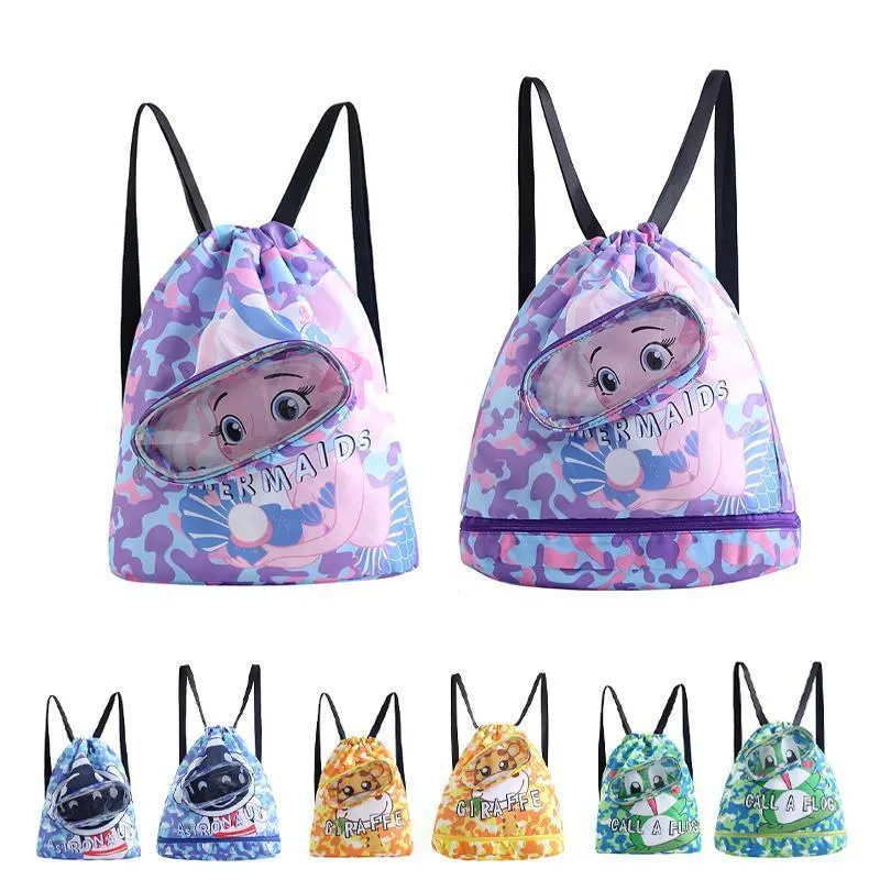 Children Waterproof Swim Backpack Durable Storage Bag Beach Pool Outdoor Travel