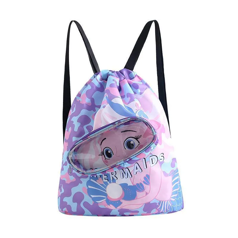Children Waterproof Swim Backpack Durable Storage Bag Beach Pool Outdoor Travel