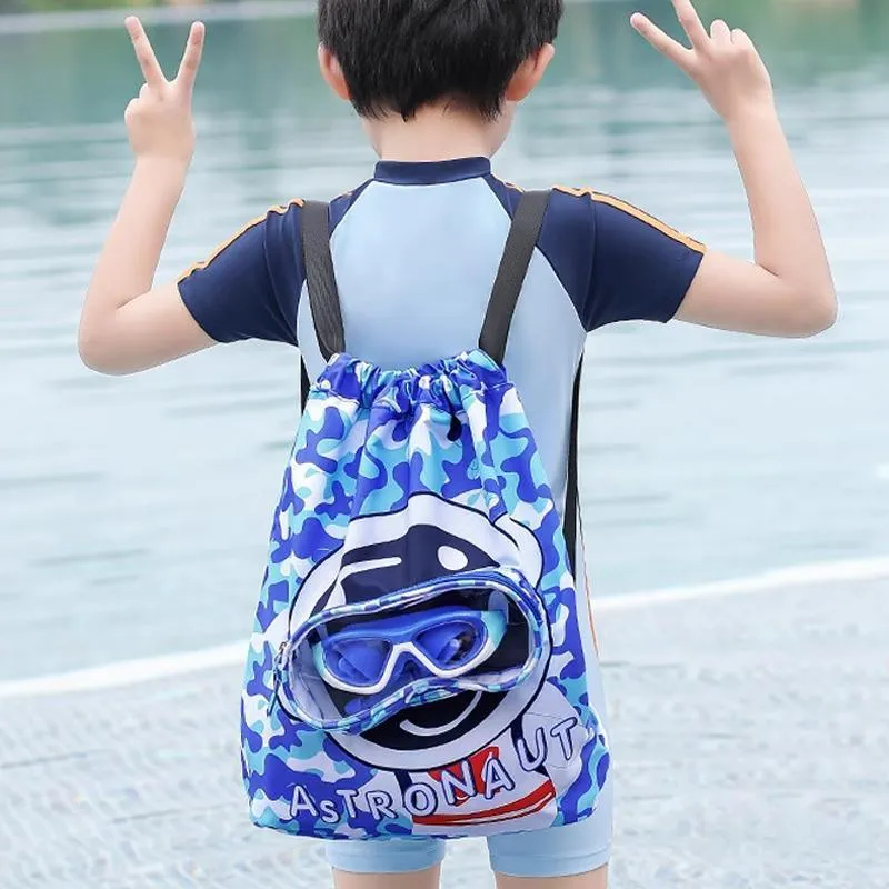 Children Waterproof Swim Backpack Durable Storage Bag Beach Pool Outdoor Travel