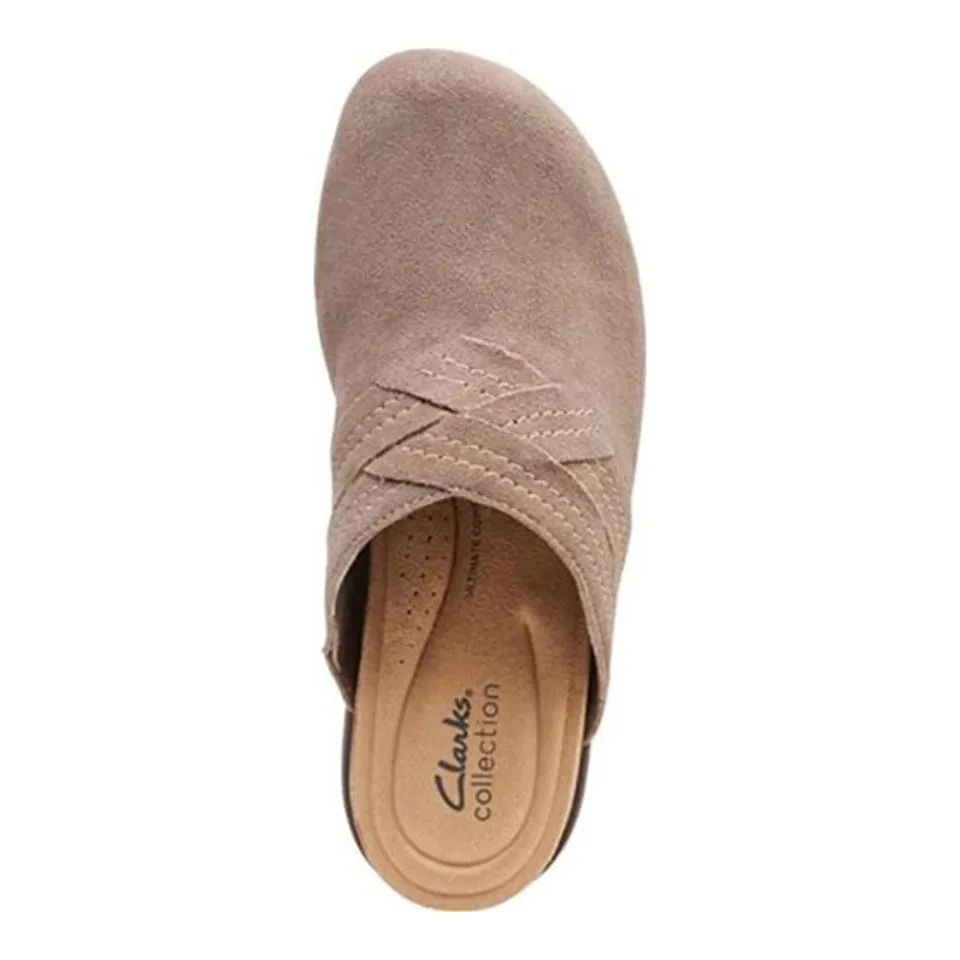 Clarks Women's Brynn Glide Dark Olive | Pebble | Black Suede