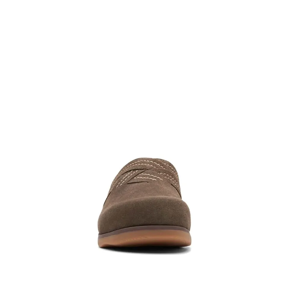 Clarks Women's Brynn Glide Dark Olive | Pebble | Black Suede