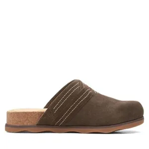 Clarks Women's Brynn Glide Dark Olive | Pebble | Black Suede