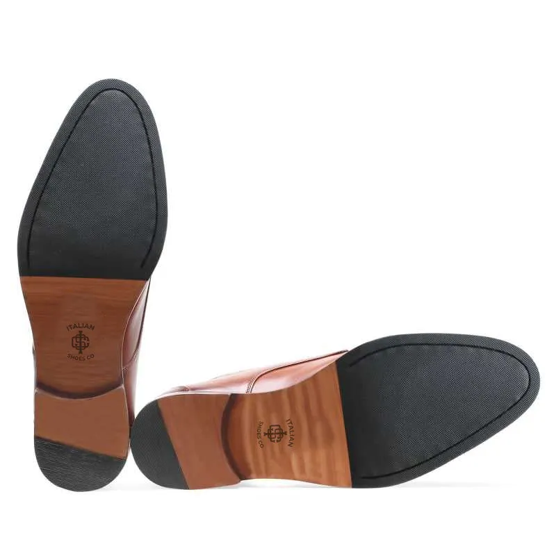 Classic Design Polished Leather Derby Shoes
