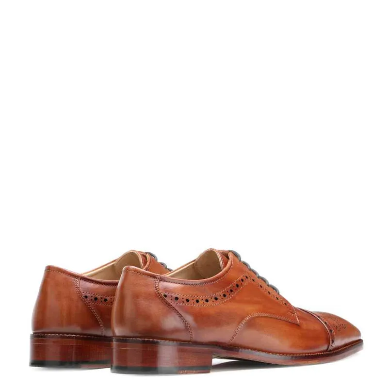 Classic Design Polished Leather Derby Shoes