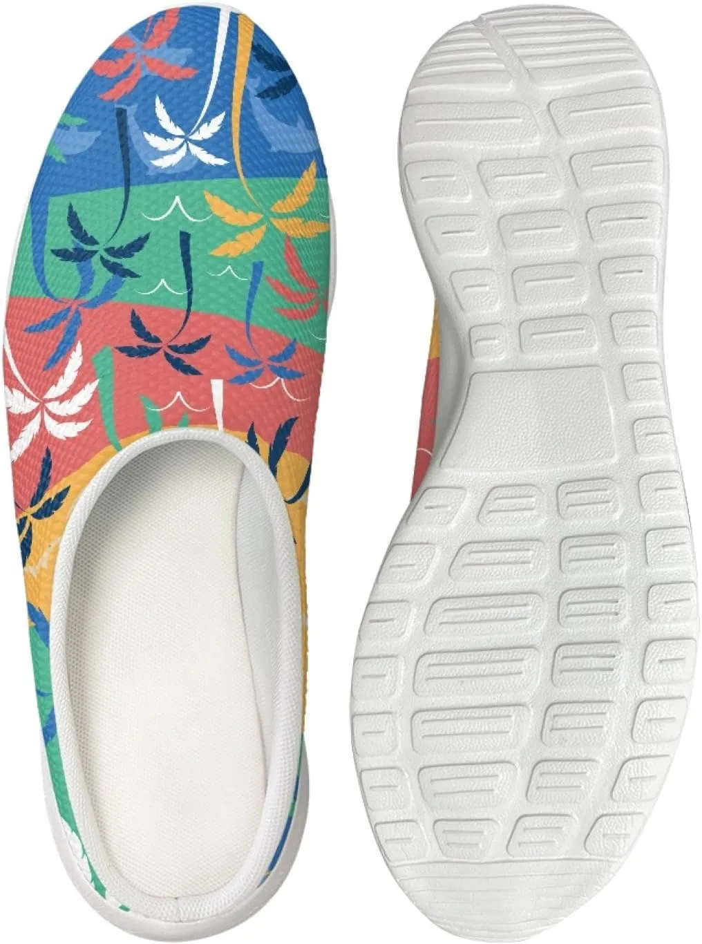 CLOHOMIN Casual Women's Mules Clogs Shoes Lightweight and Breathable Sneakers for Summer Slip-on Home Shoe