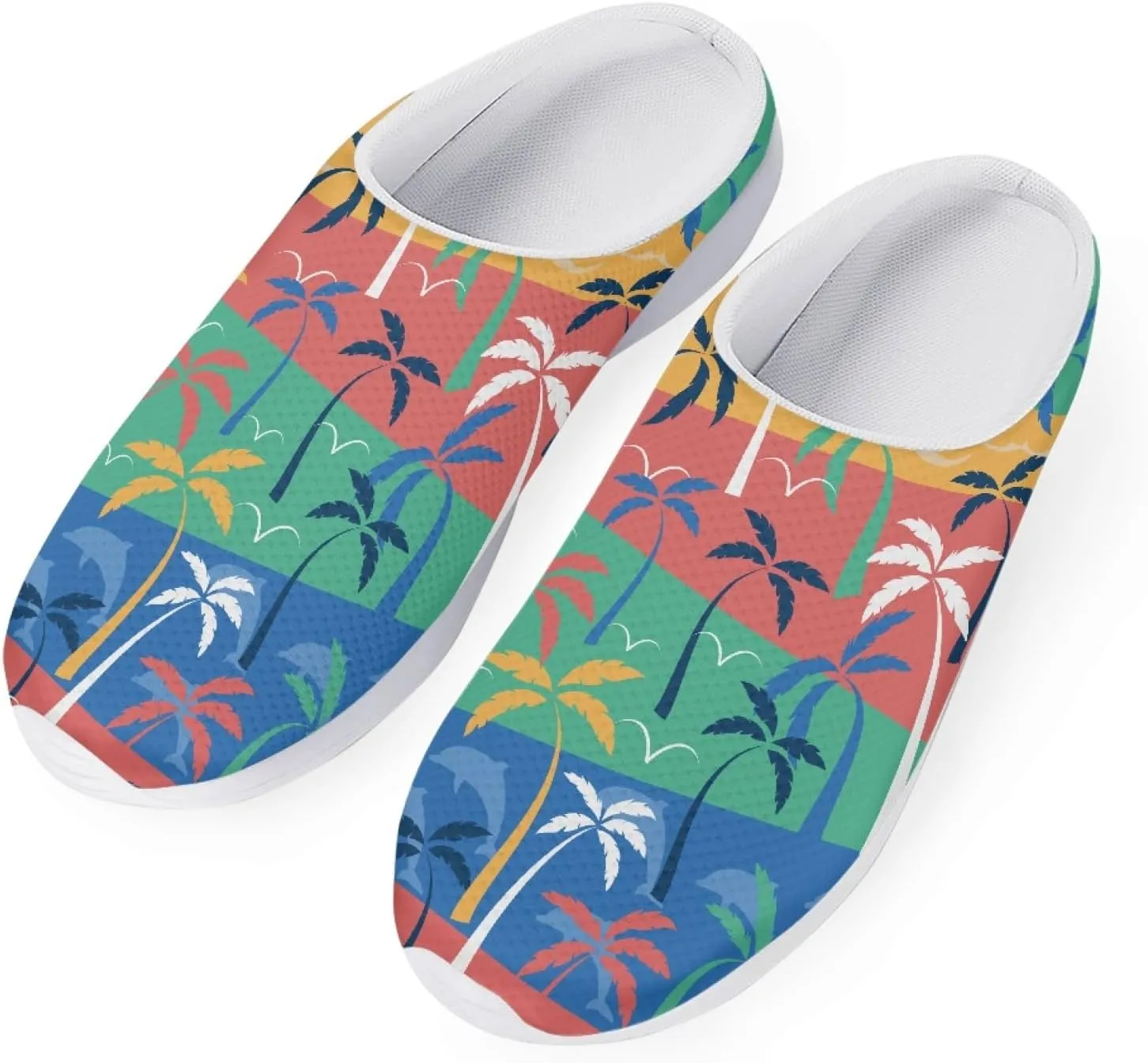 CLOHOMIN Casual Women's Mules Clogs Shoes Lightweight and Breathable Sneakers for Summer Slip-on Home Shoe