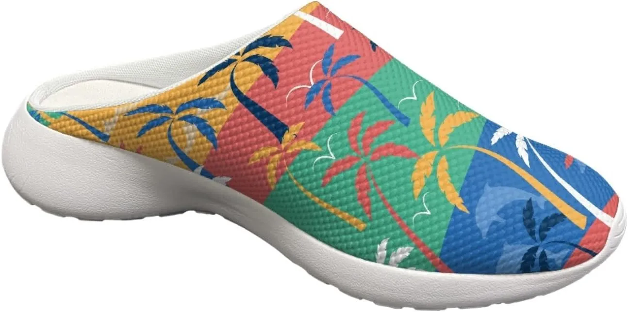 CLOHOMIN Casual Women's Mules Clogs Shoes Lightweight and Breathable Sneakers for Summer Slip-on Home Shoe