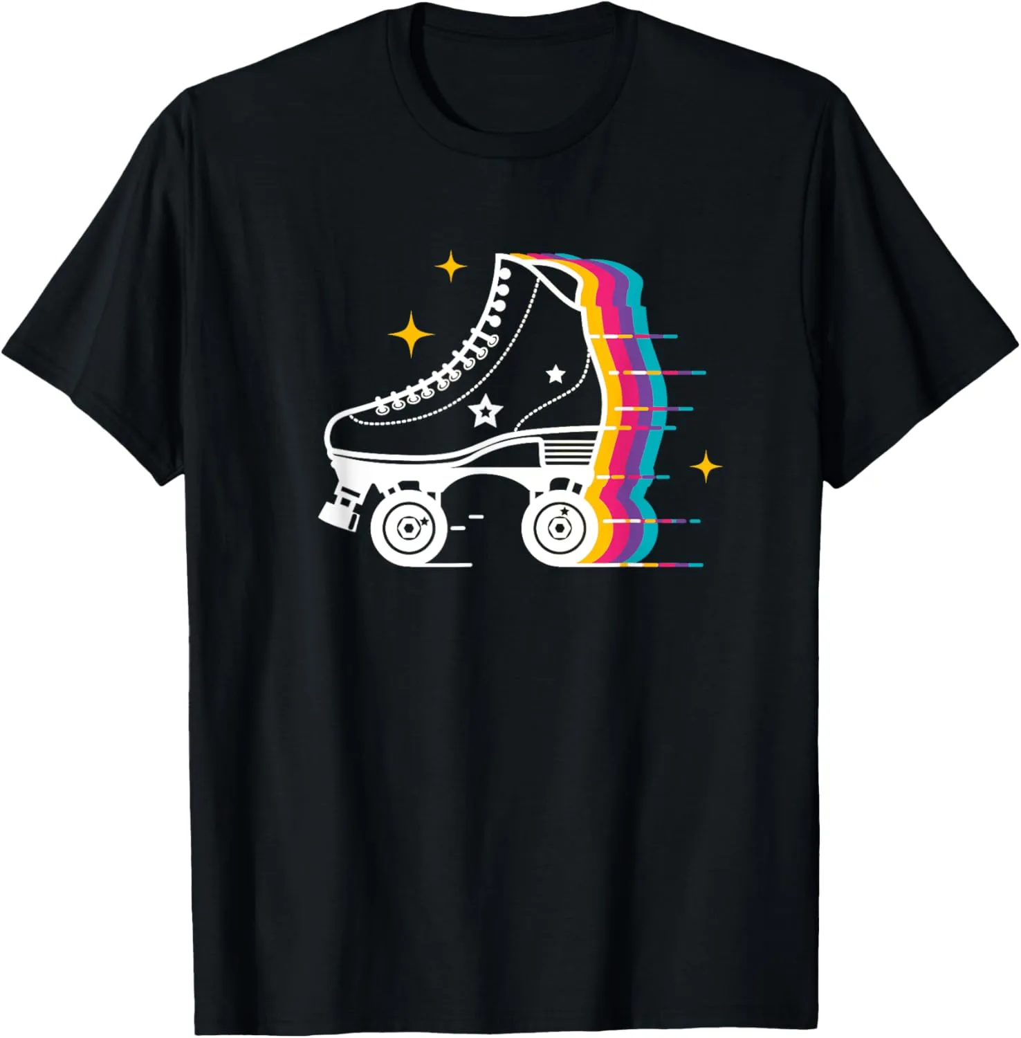 Colourful Roller Skating Derby Skate Roller Skater Trainer T-Shirt