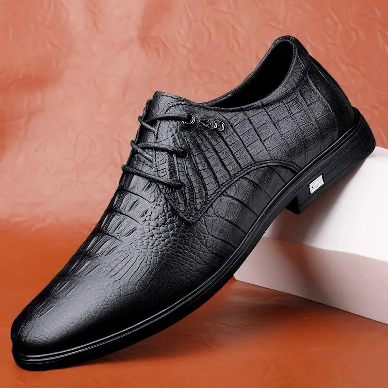 Comfort Soft Men Oxford Shoes Men's Lace-up Patent Leather Tuxedo Shoes