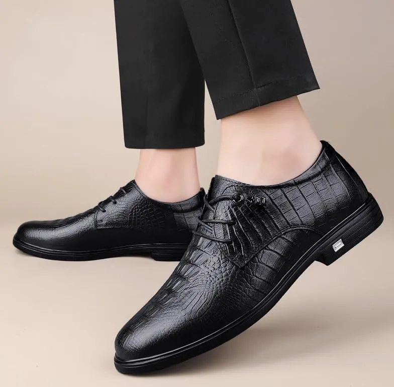 Comfort Soft Men Oxford Shoes Men's Lace-up Patent Leather Tuxedo Shoes