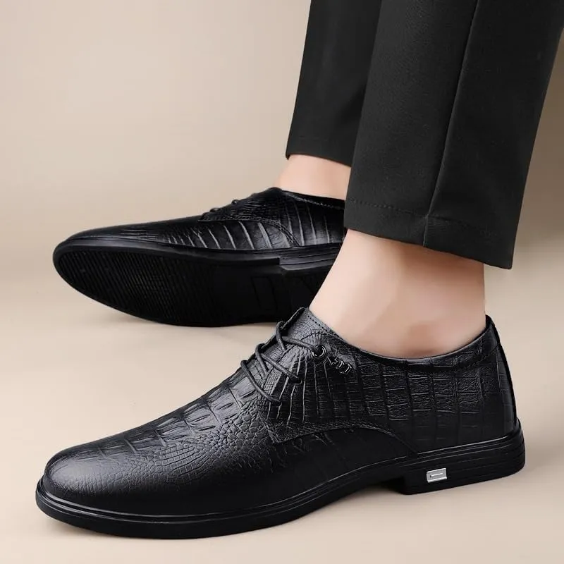 Comfort Soft Men Oxford Shoes Men's Lace-up Patent Leather Tuxedo Shoes
