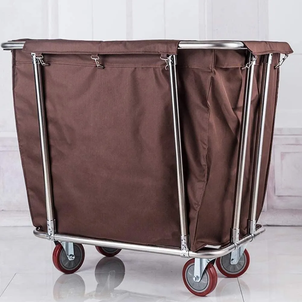 Commercial Laundry Cart Laundry Sorter Laundry Basket Medical Cart Houseware Heavy-Duty Rolling Laundry Hamper Sorter Cart, Wheeled Commercial Hotel Trolley Bin with Removable Bag Laundry Trolley