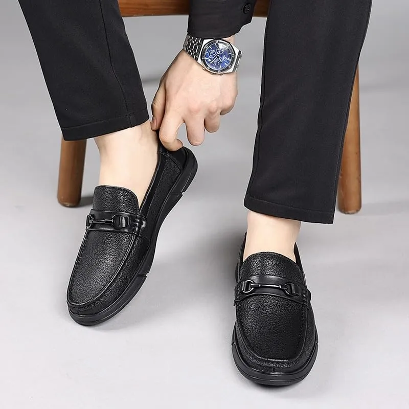 Contemporary Medallion Toe Men's Oxford Shoes Breathable Mesh Lining Formal Dinners Office Wear Non-Slip Traction