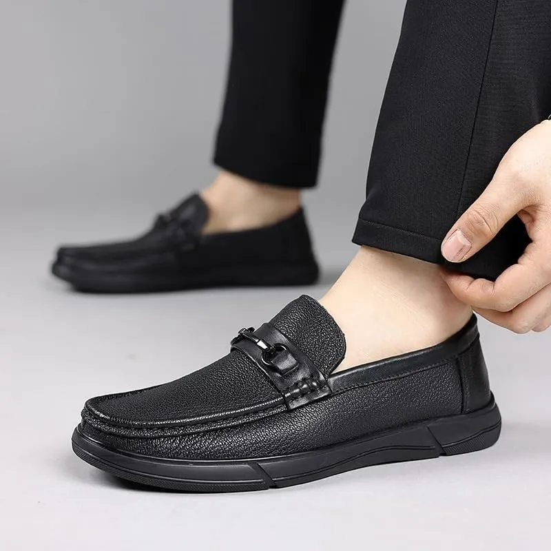 Contemporary Medallion Toe Men's Oxford Shoes Breathable Mesh Lining Formal Dinners Office Wear Non-Slip Traction