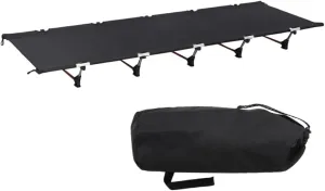 Cot Fold Bed Portable Camping Cots Metal Frame Space-Saving Comfortable Guest Bed