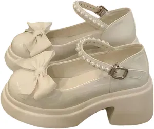 Cute Sweet Mary Jane Shoes Chunky Low Heel Lolita Wedges T-Straps Oxfords Gothic Punk Platform Round Toe Dress Shoes
