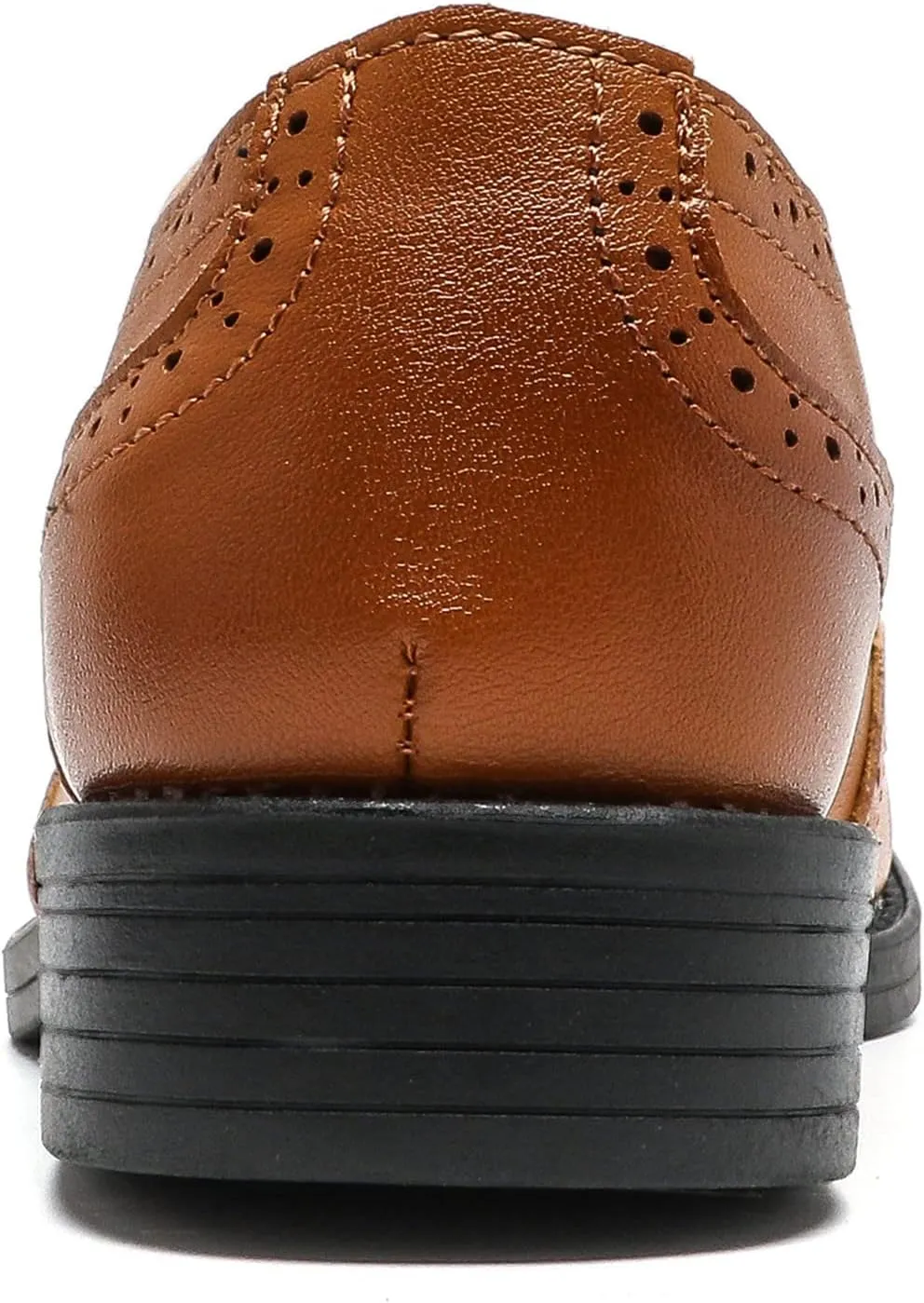 DADAWEN Boy's Classic Leather Lace Up Wingtip Comfort Oxford Shoes School Uniform Wedding Church Dress Shoes (Toddler/Big Kid/Little Kid)