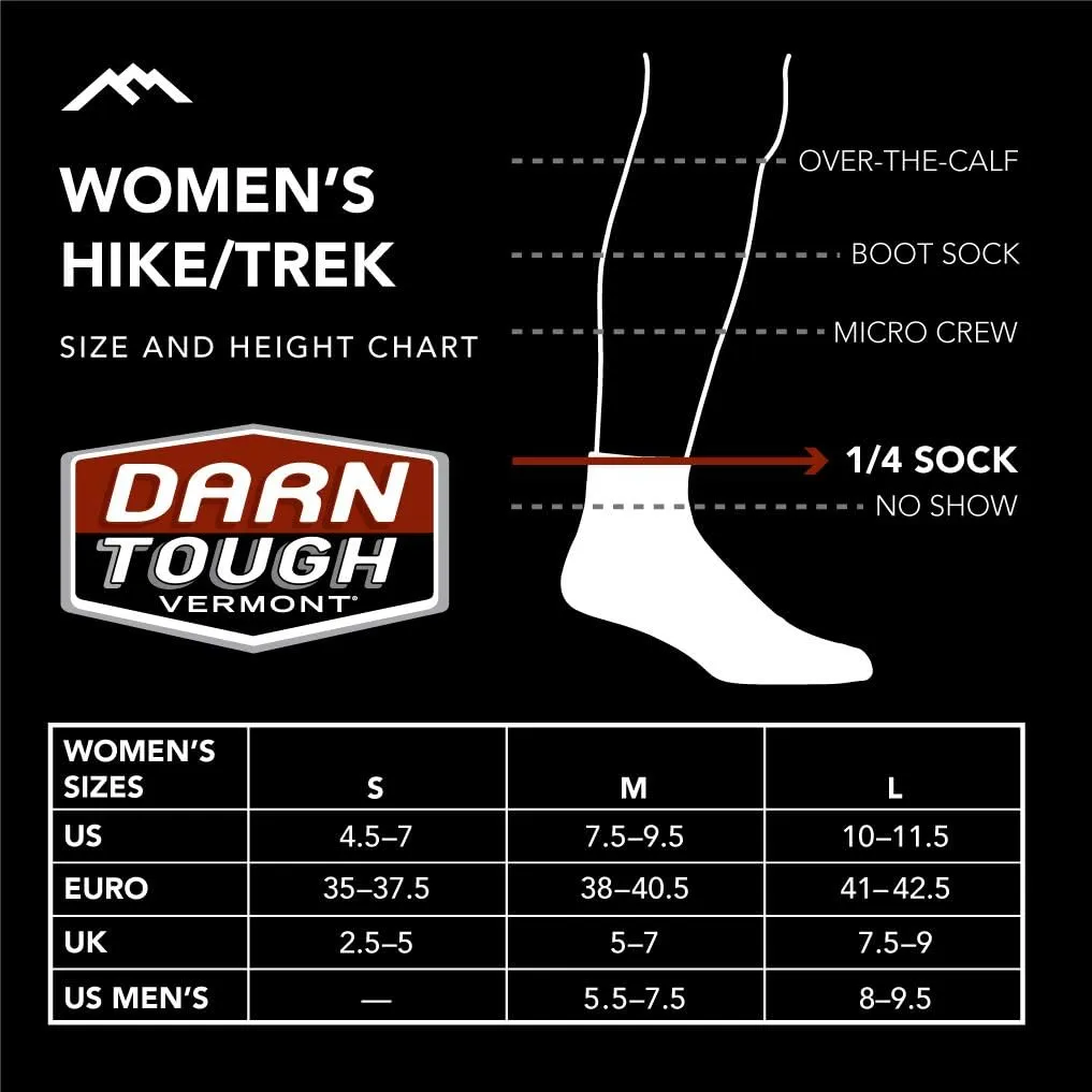 Darn Tough Vermont Light Hiker 1/4 Lightweight with Cushion