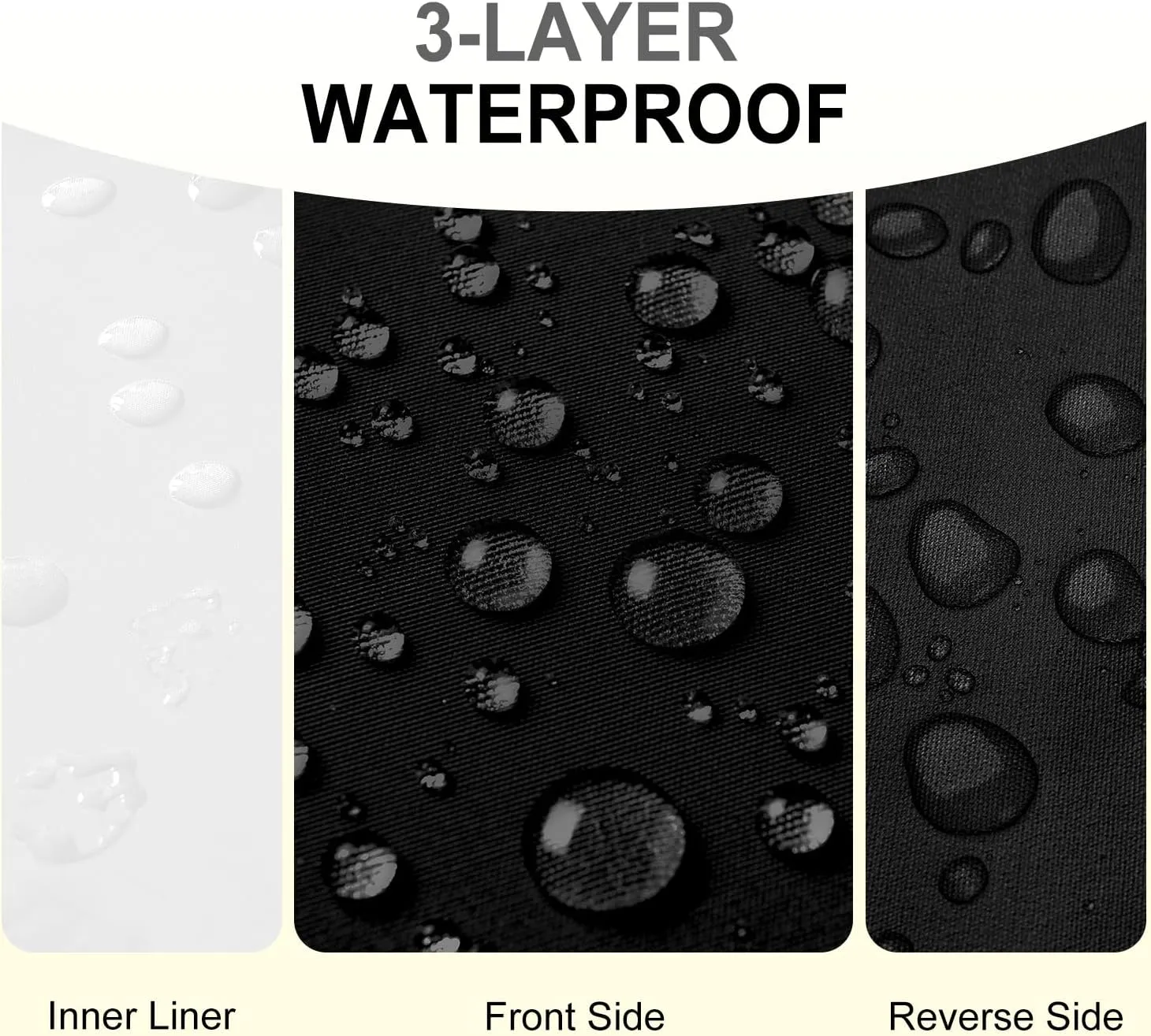 downluxe Waterproof Outdoor Chair Cushions for Patio Furniture, 19" x 19" x 2" Patio Chair Cushion with Adjustable Ties & Portable Handle, Square Outdoor Cushion with Removable Cover, Black, 2 Pack