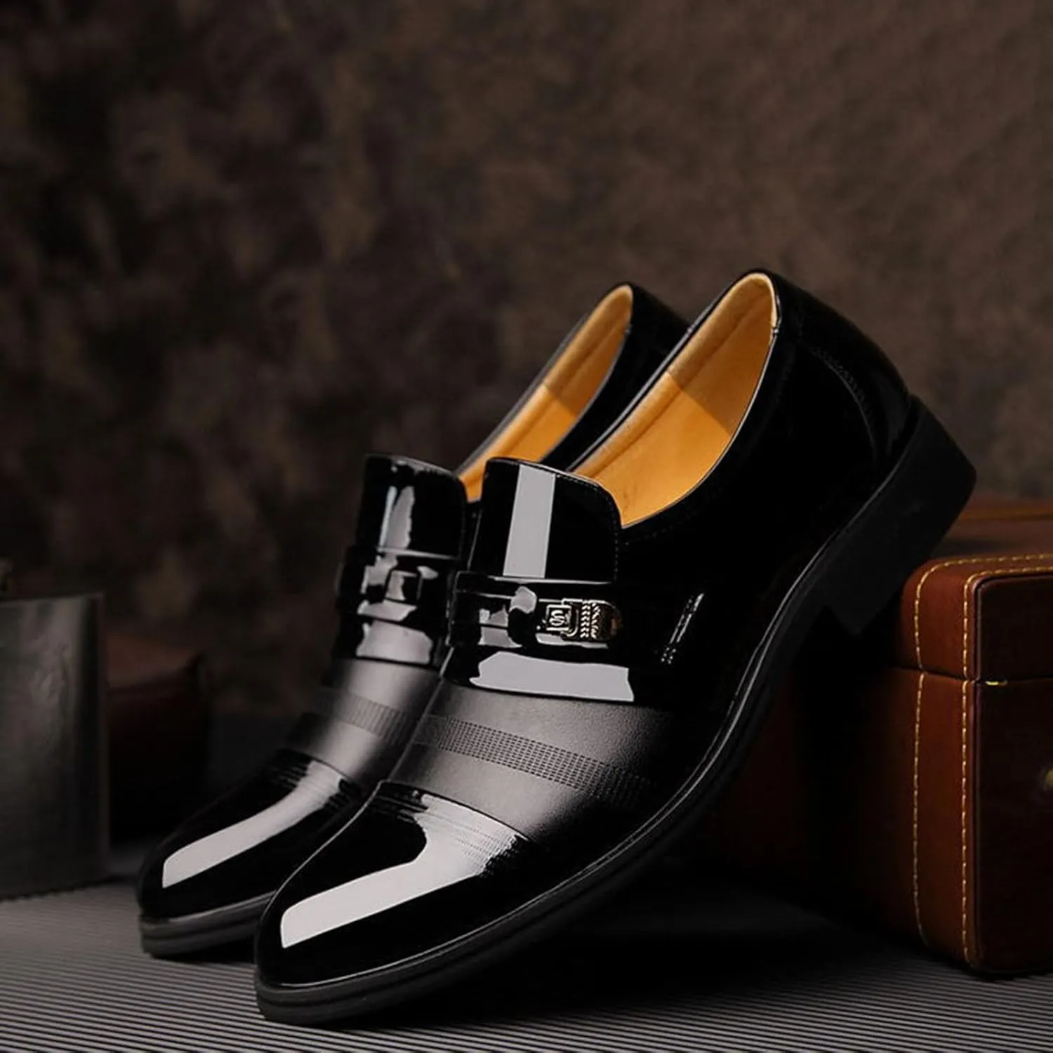 Dress Shoes for Men Classic Modern Men's Oxfords Formal Casual Business Wedding Work Comfortable Slip on Derby Shoes
