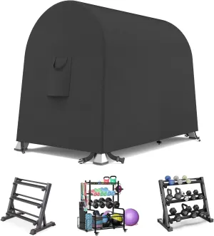 Dumbbell Rack Dust Cover, Dumbbell Weight Rack Protective Cover, Designed Specifically for Home Gym Dumbbell Set Brackets-Waterproof and Dustproof Covers (Covers Only,40"L*25"W*35"H,210D Oxford Cloth)