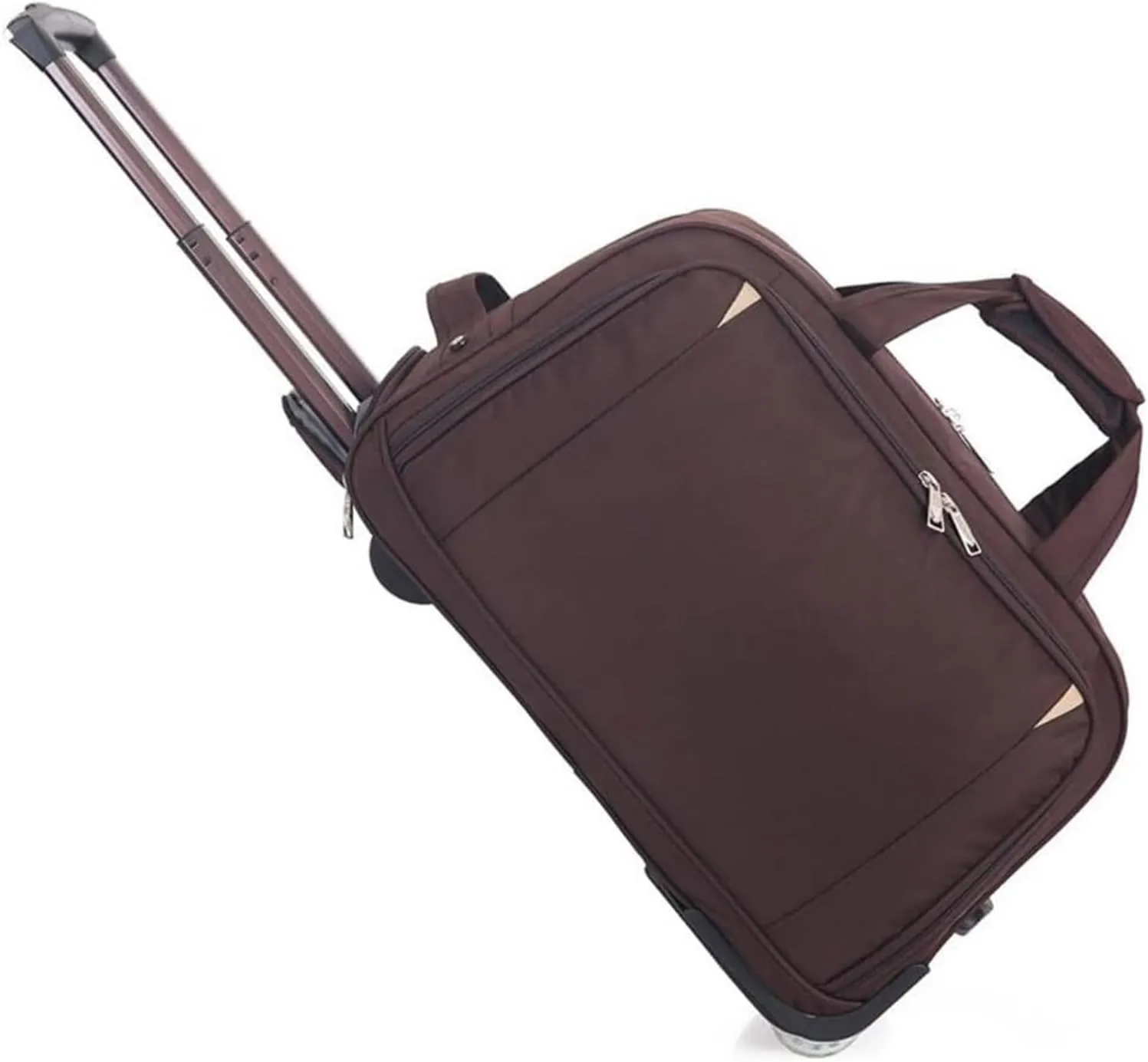 Durable Rolling Luggage， Large Capacity, Waterproof Lightweight Traveling Oxford Suitcase ，for Men Women, For Travel Camping Storage(Brown,Small)