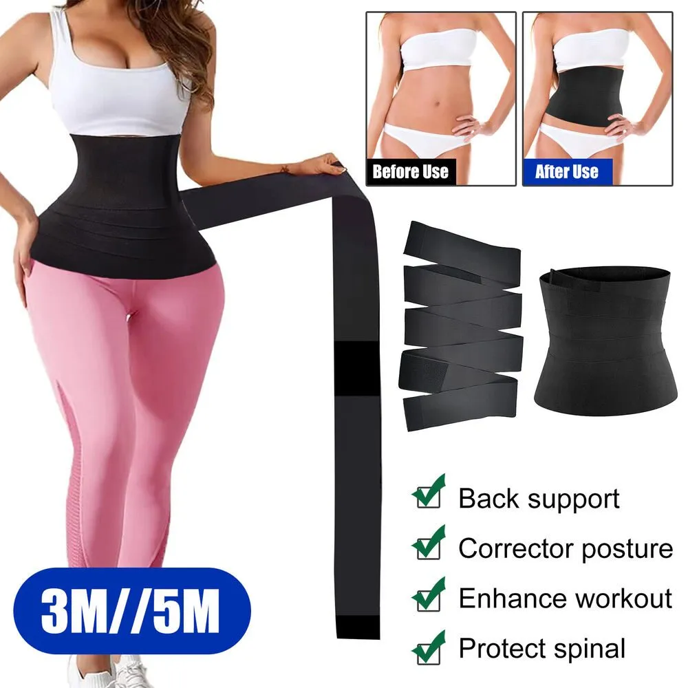 Elastic Waist Trainer Belt Bandage Wrap Tummy Slimming Body Shaper Trimmer