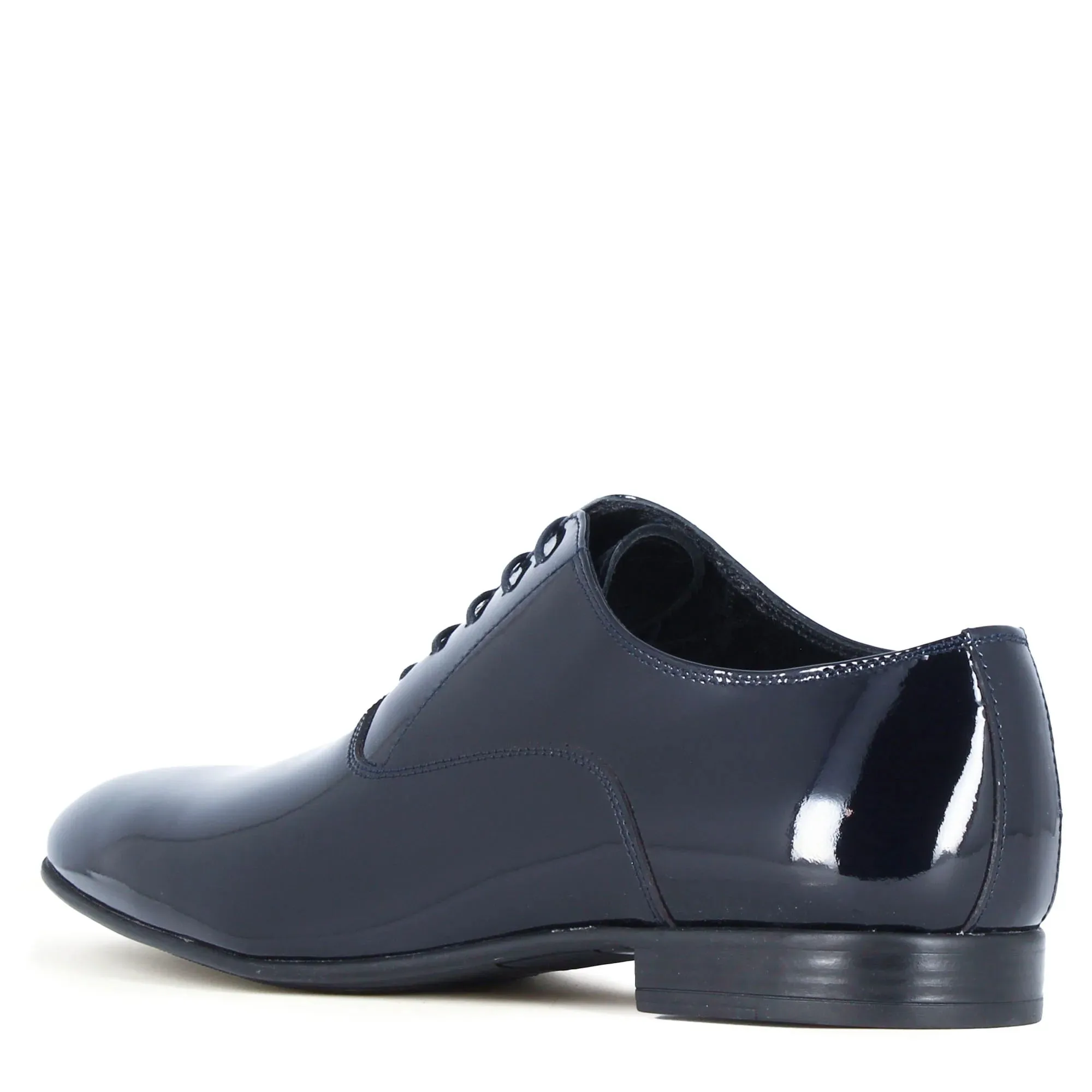 Elegant Brogues in Blue Patent Leather