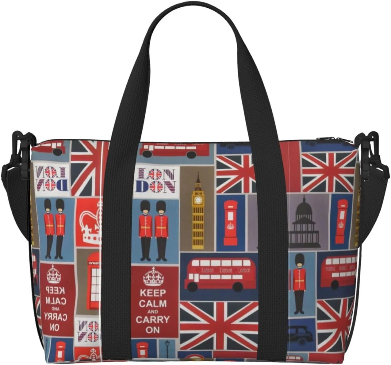 England Symbols Personal Item Travel Bags for Women - Durable Travel Duffel Bags, Gym Bags for Overnight Trips