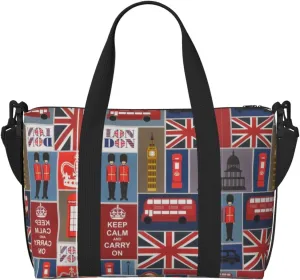 England Symbols Personal Item Travel Bags for Women - Durable Travel Duffel Bags, Gym Bags for Overnight Trips