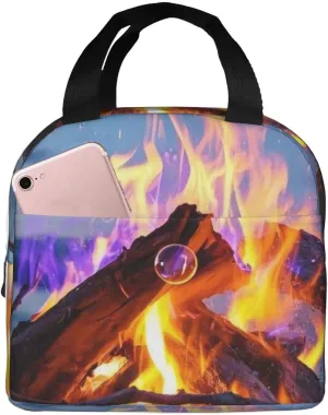 Eternal Light Print Lunch Bag, Durable Tote Lunch Box Bags, Reusable Insulated Lunch Bag for Work, Picnic, Travel