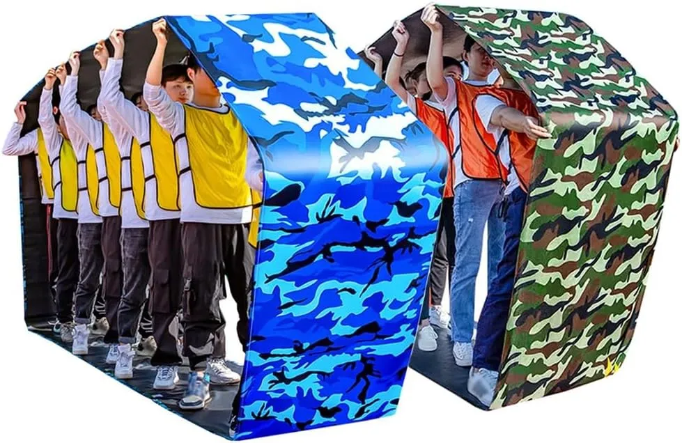 EvikoO 2PCS Sports Meet Teamwork Games Playing Run Mat, 4-20M Rugged | Durable | Waterproof Oxford Cloth Game Rolling Running Mat (Size : Adult-6M//20FT)