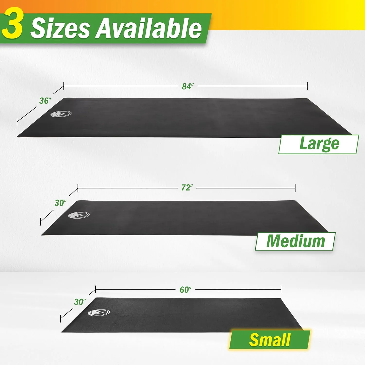 Exercise Bike Mat - 30x60in Non-Slip Waterproof Indoor Cycle or Treadmill Pads - Noise-Reducing 0.23-Inch-Thick Workout Mats by Wakeman