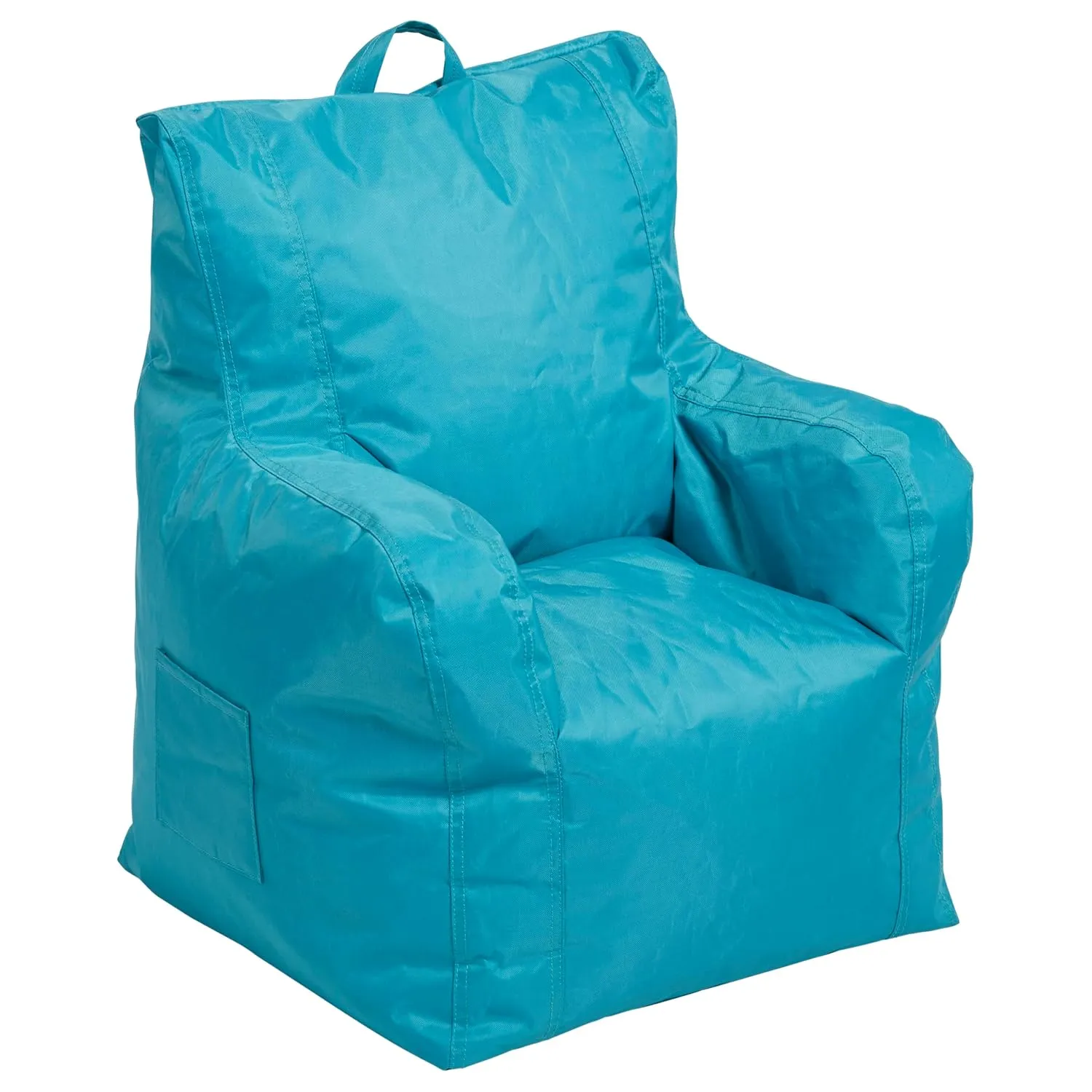 Factory Direct Partners 10483-AQ Cali Little Bear Sack Bean Bag Chair, Dirt-Resistant Coated Oxford Fabric - Aqua