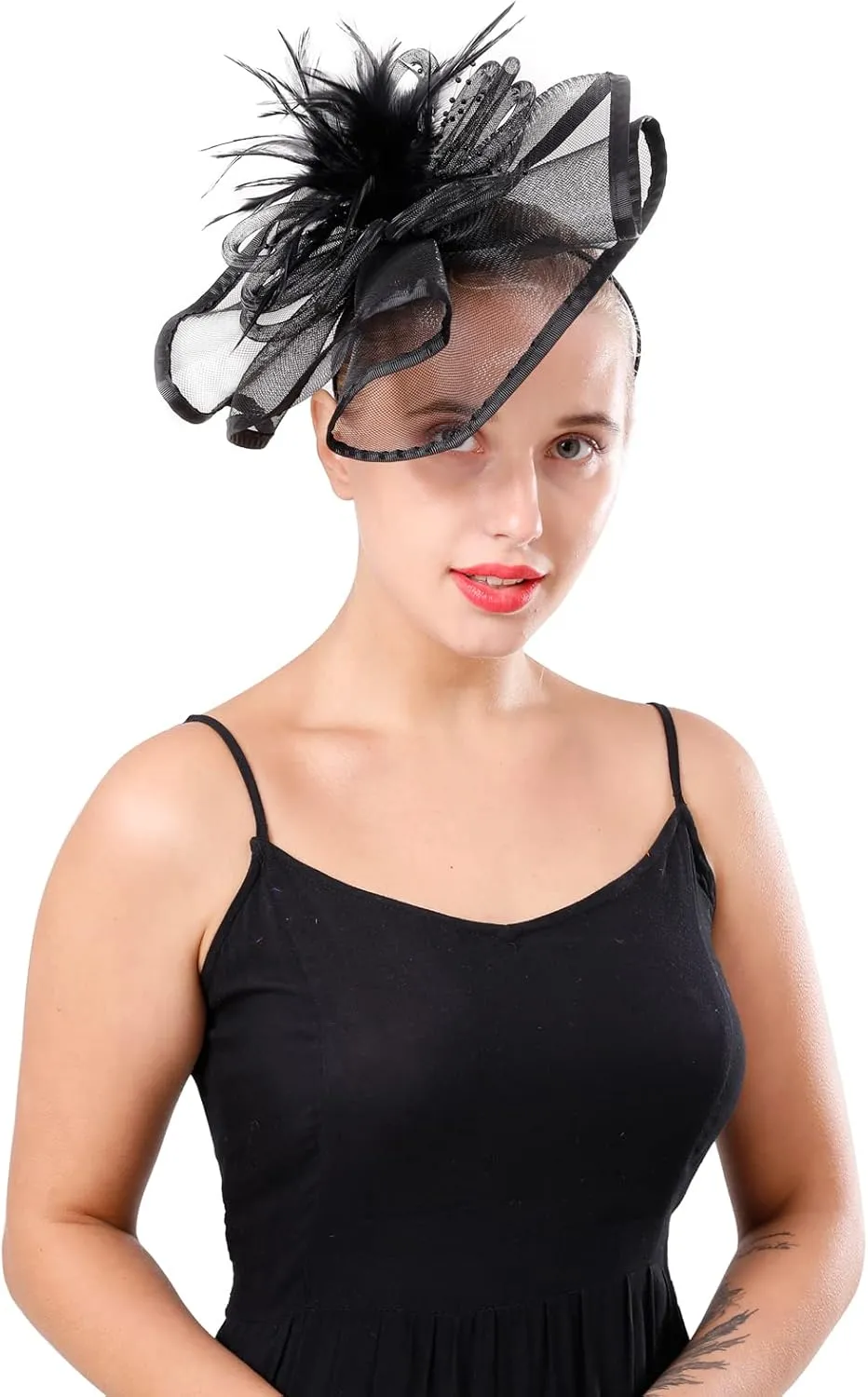 Fascinator Hat for Women Tea Party Wedding Derby Headband, 1920s Fascinator Hat