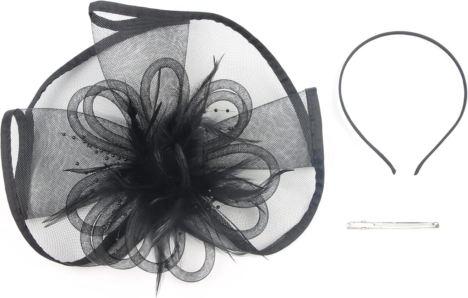 Fascinator Hat for Women Tea Party Wedding Derby Headband, 1920s Fascinator Hat