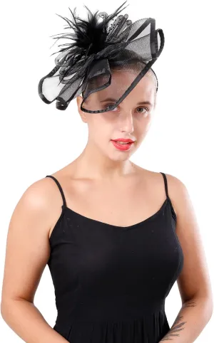 Fascinator Hat for Women Tea Party Wedding Derby Headband, 1920s Fascinator Hat