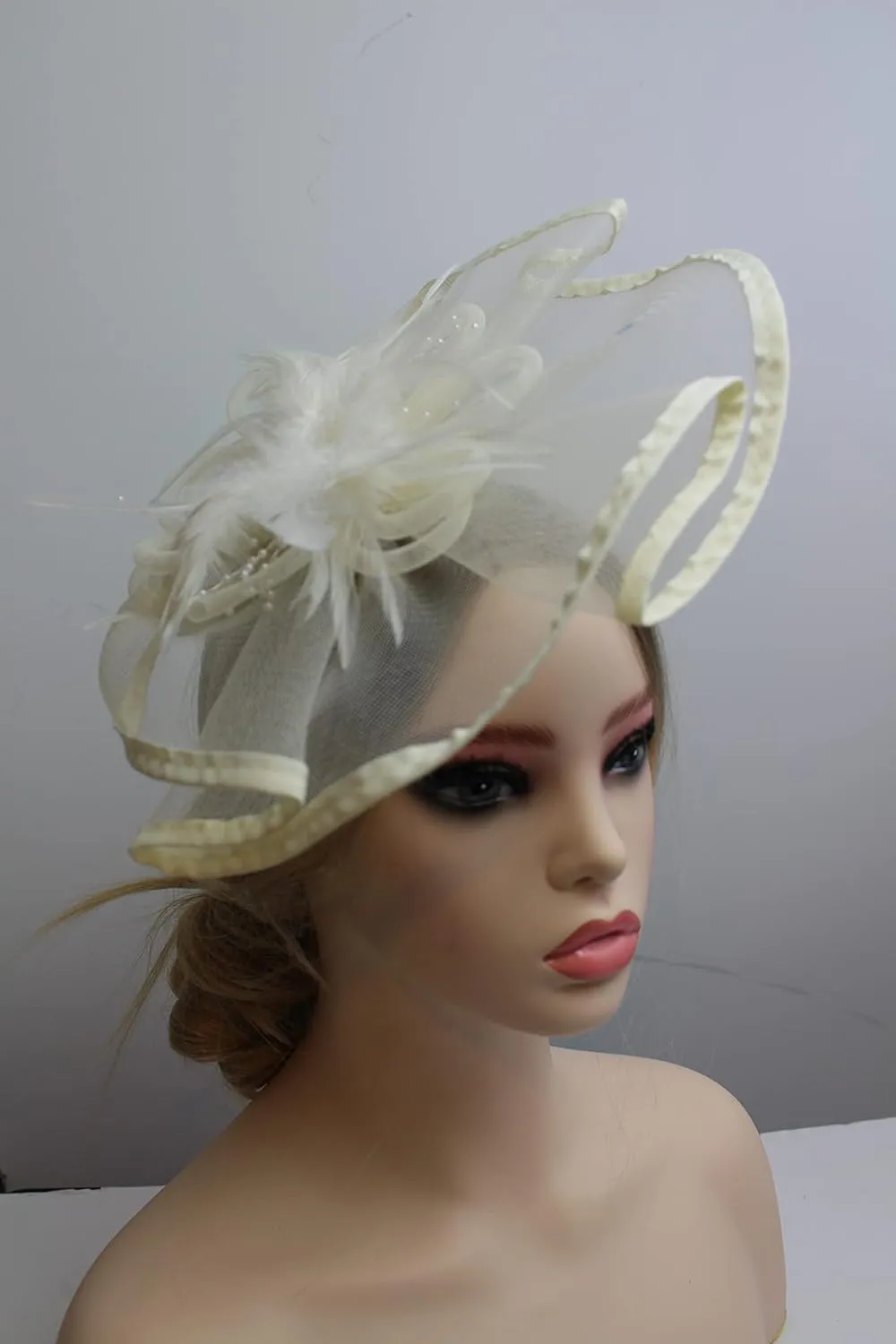 Fascinator Hat for Women Tea Party Wedding Derby Headband, 1920s Fascinator Hat