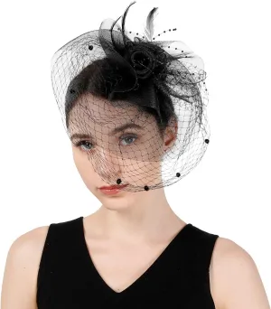 Fascinator Hat for Women Tea Party Wedding Derby Headband, 1920s Fascinator Hat