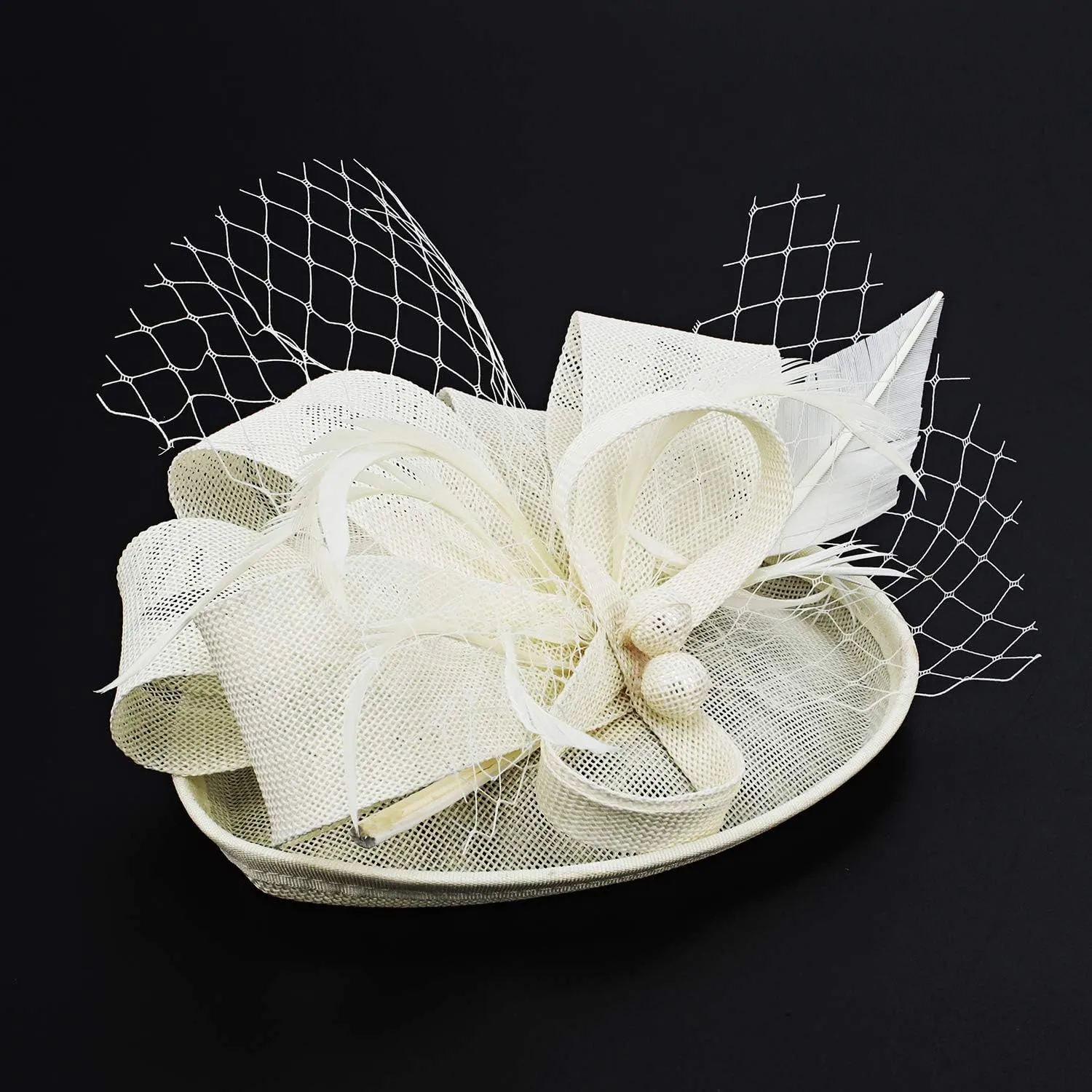 Fascinators Hat for Women Tea Party Headband Derby Wedding Bridal Headband Clips Headpiece