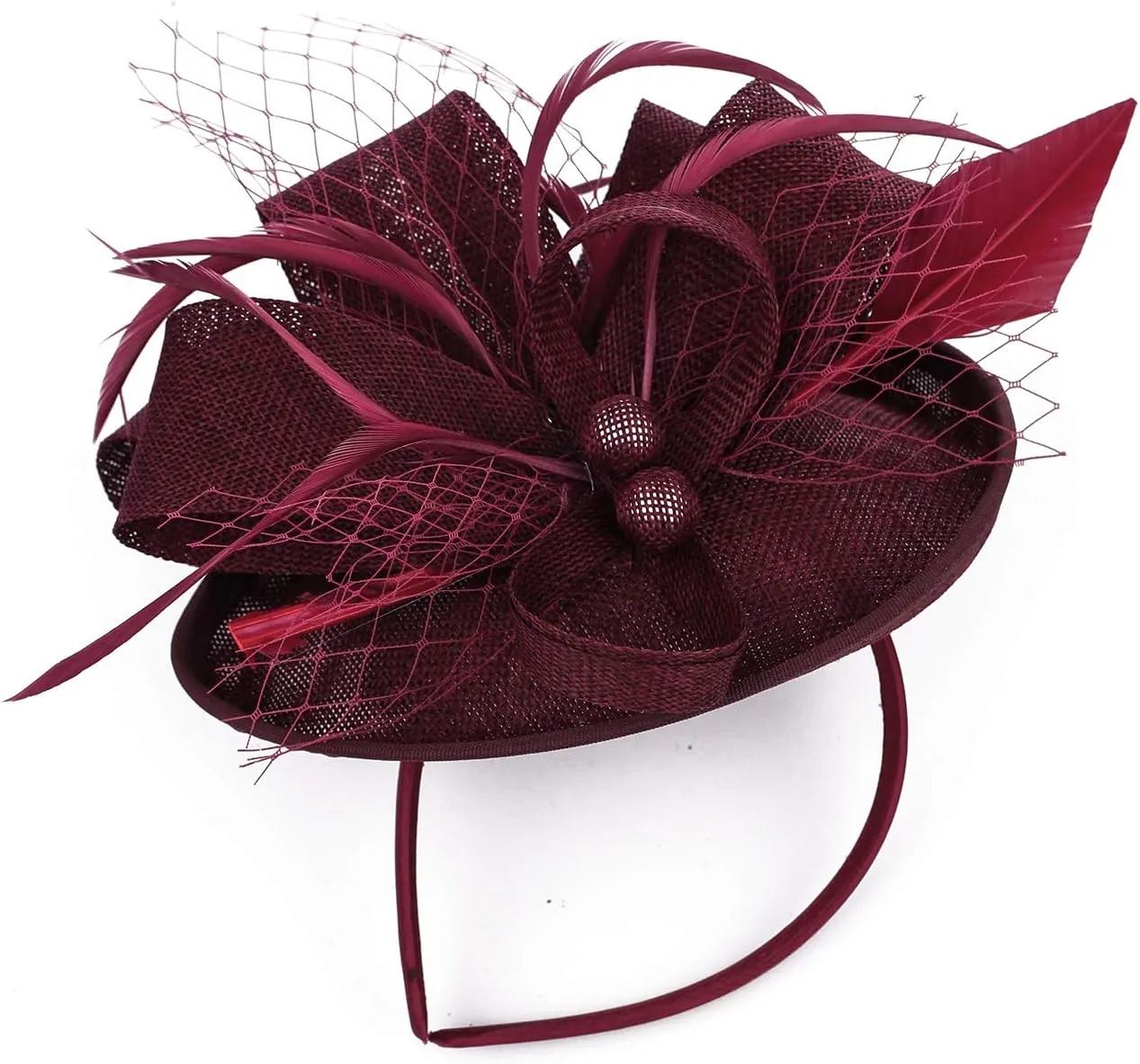 Fascinators Hat for Women Tea Party Headband Derby Wedding Bridal Headband Clips Headpiece