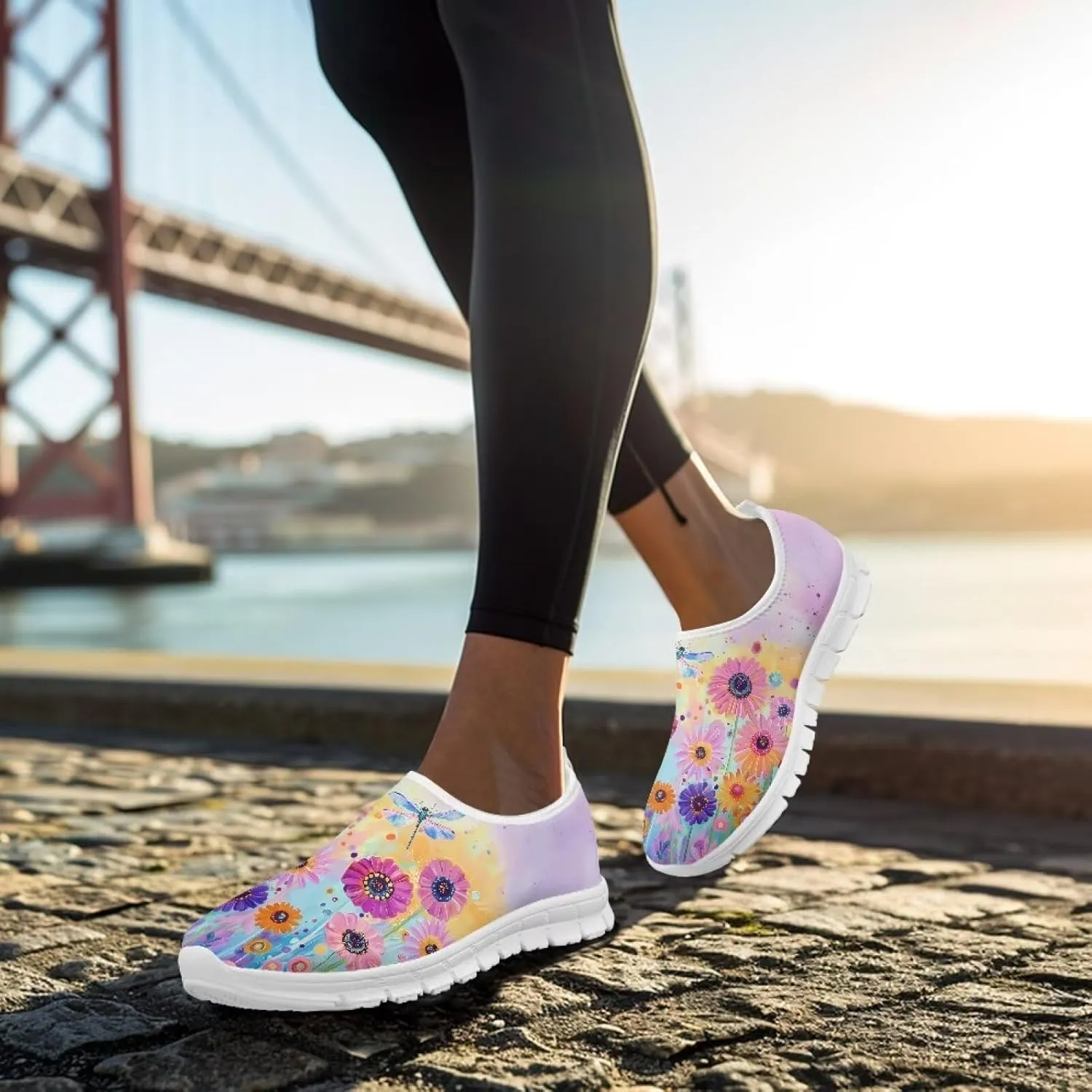 Fashion Slip On Walking Shoes for Women Ladies Casual Tennis Shoes